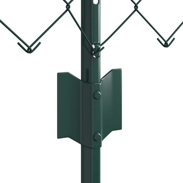 Ketjuaidalla varustettu aita 10 x 0,6 m PVC-pinnoitettu teräs