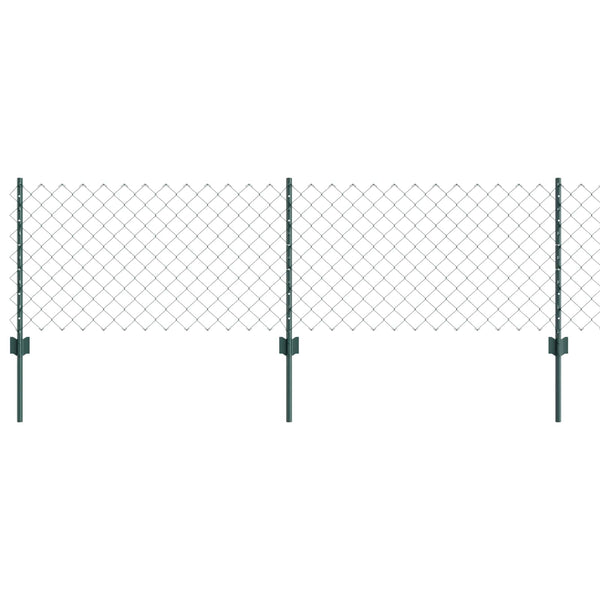 Ketjuaidalla varustettu aita 10 x 0,6 m PVC-pinnoitettu teräs
