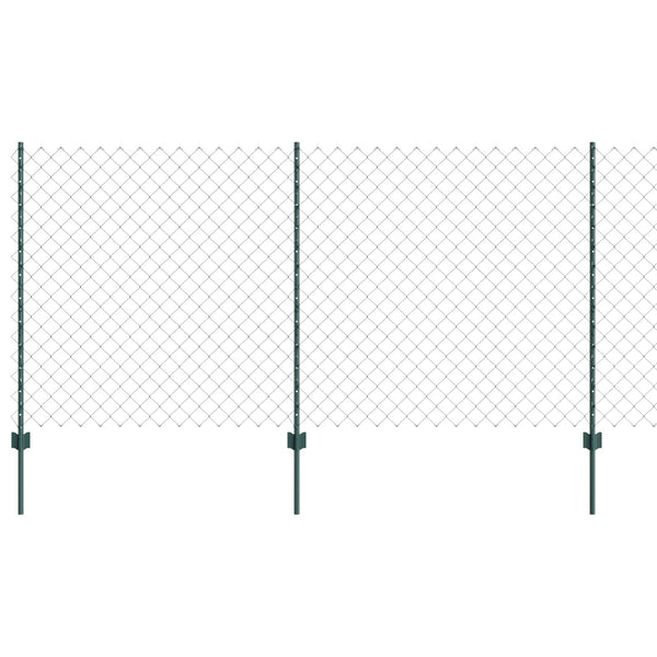 Ketjuaidalla varustettu aita 10 x 1,2 m PVC-pinnoitettu teräs