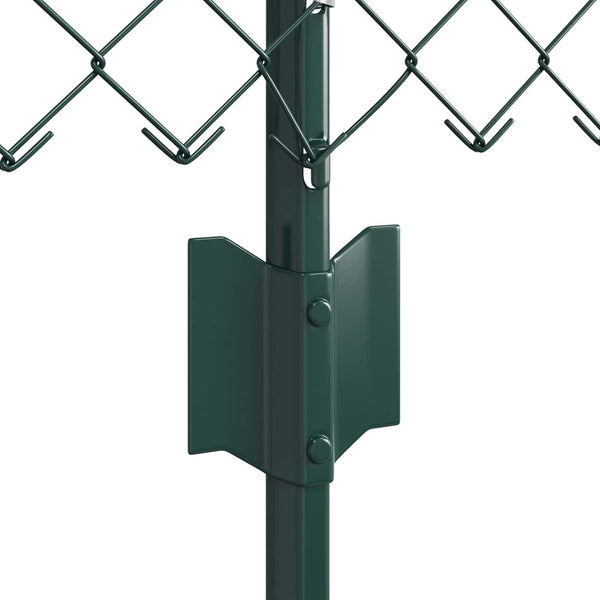 Ketjuaidalla varustettu aita 25 x 0,8 m PVC-pinnoitettu teräs