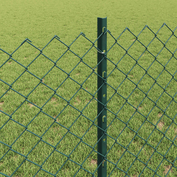Ketjuaidalla varustettu aita 25 x 0,8 m PVC-pinnoitettu teräs