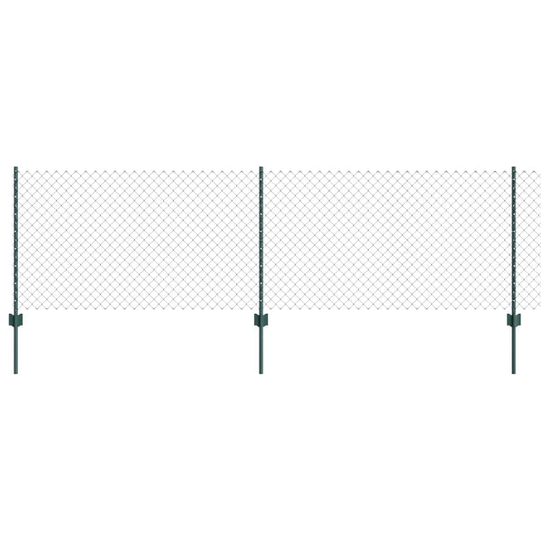 Ketjuaidalla varustettu aita 25 x 0,8 m PVC-pinnoitettu teräs