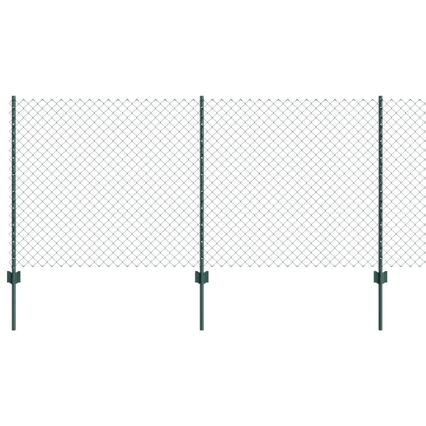 Ketjuaidalla varustettu aita 25 x 1 m PVC-pinnoitettu teräs