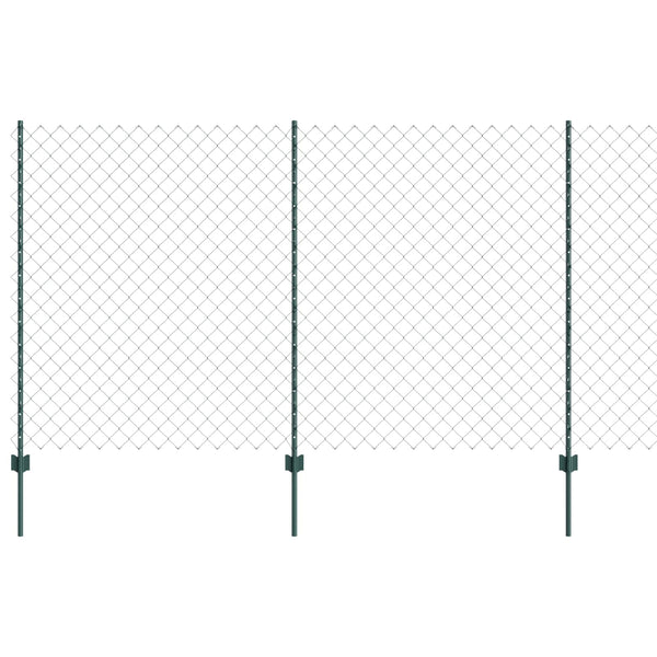 Ketjuaidalla varustettu aita 25 x 1,4 m PVC-pinnoitettu teräs
