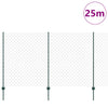 Ketjuaidalla varustettu aita 25 x 1,4 m PVC-pinnoitettu teräs