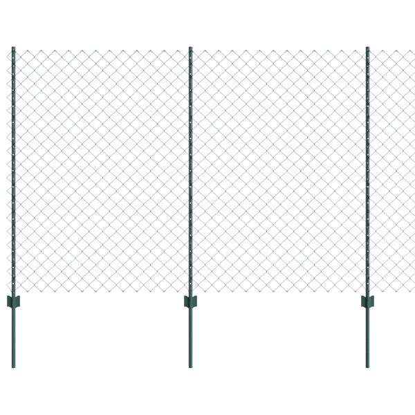 Ketjuaidalla varustettu aita 25 x 1,6 m PVC-pinnoitettu teräs