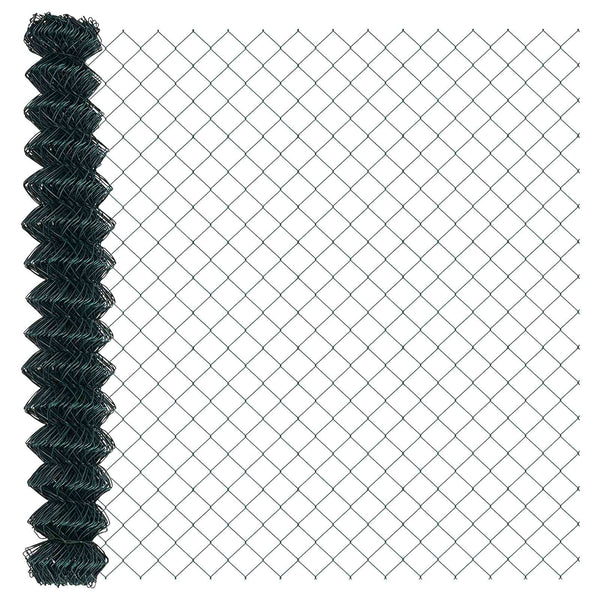 Ketjuaidalla varustettu aita 25 x 1,6 m PVC-pinnoitettu teräs