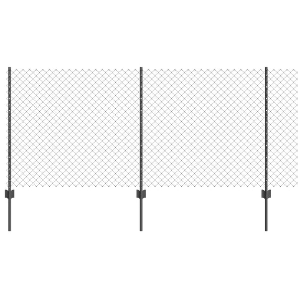 Ketjuaidalla varustettu aita 10 x 1 m PVC-pinnoitettu teräs