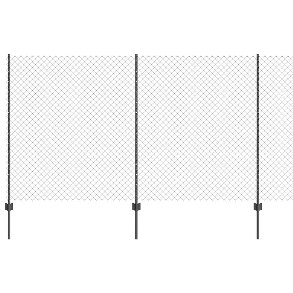 Ketjuaidalla varustettu aita 10 x 1,4 m PVC-pinnoitettu teräs