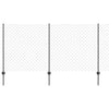 Ketjuaidalla varustettu aita 10 x 1,2 m PVC-pinnoitettu teräs