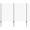 Ketjuaidalla varustettu aita 10 x 1,5 m PVC-pinnoitettu teräs