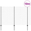 Ketjuaidalla varustettu aita 10 x 1,5 m PVC-pinnoitettu teräs