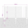 Ketjuaidalla varustettu aita 25 x 0,6 m PVC-pinnoitettu teräs