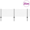 Ketjuaidalla varustettu aita 25 x 0,6 m PVC-pinnoitettu teräs