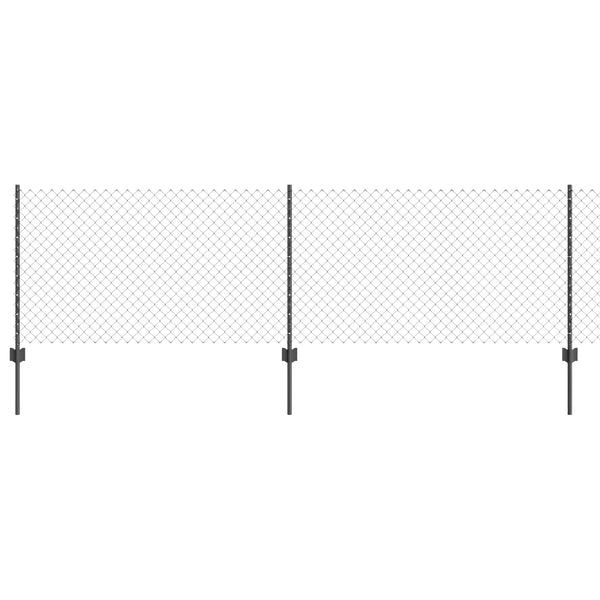 Ketjuaidalla varustettu aita 25 x 0,8 m PVC-pinnoitettu teräs