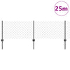 Ketjuaidalla varustettu aita 25 x 0,6 m PVC-pinnoitettu teräs