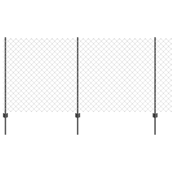 Ketjuaidalla varustettu aita 25 x 1,2 m PVC-pinnoitettu teräs