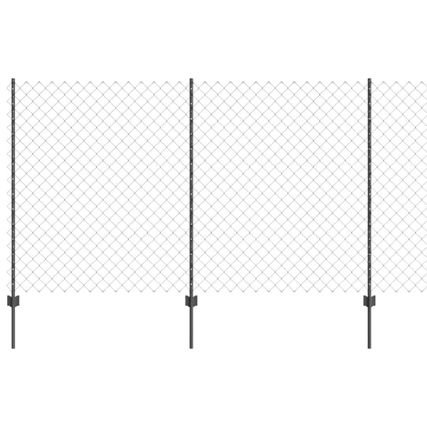 Ketjuaidalla varustettu aita 25 x 1,4 m PVC-pinnoitettu teräs
