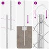 Ketjuaidalla varustettu aita 10 x 1,4 m Galvanoitu teräs Hopea