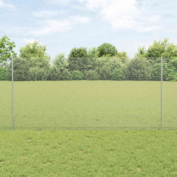 Käytävä suljettu langoitettu aitarakenne 10 x 1,2 m Hopea