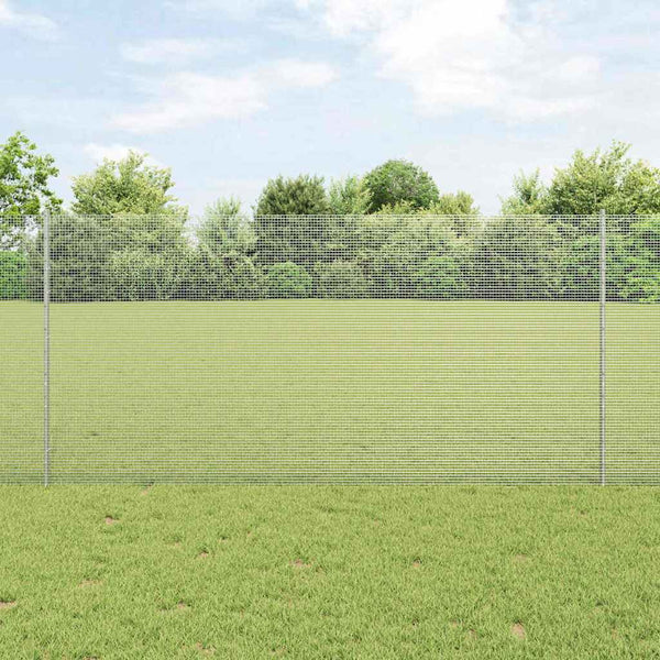 Käytävä suljettu langoitettu aitarakenne 25 x 1,2 m Hopea