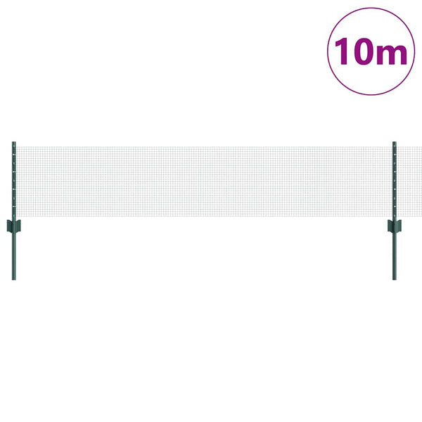 Käytävä suljettu langoitettu aitarakenne 10 x 0,4 m Vihreä