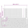 Käytävä suljettu langoitettu aitarakenne 10 x 0,5 m Vihreä