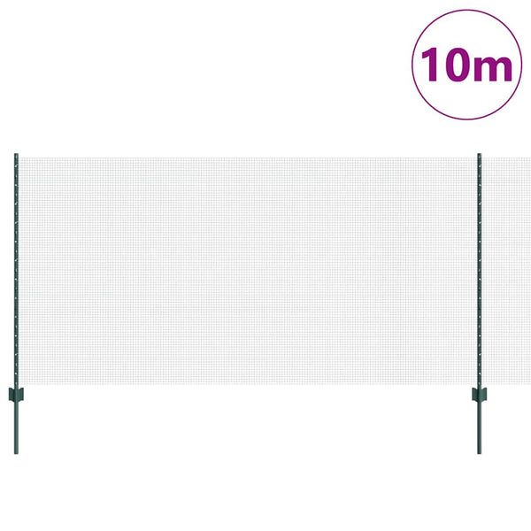 Käytävä suljettu langoitettu aitarakenne 10 x 1,2 m Vihreä