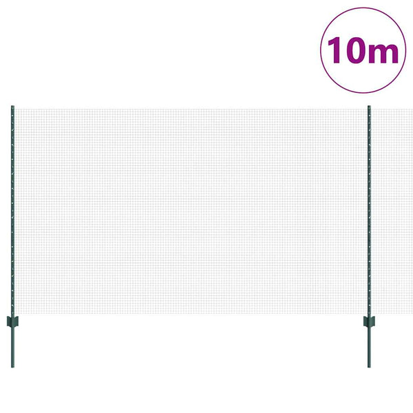 Käytävä suljettu langoitettu aitarakenne 10 x 1,4 m Vihreä