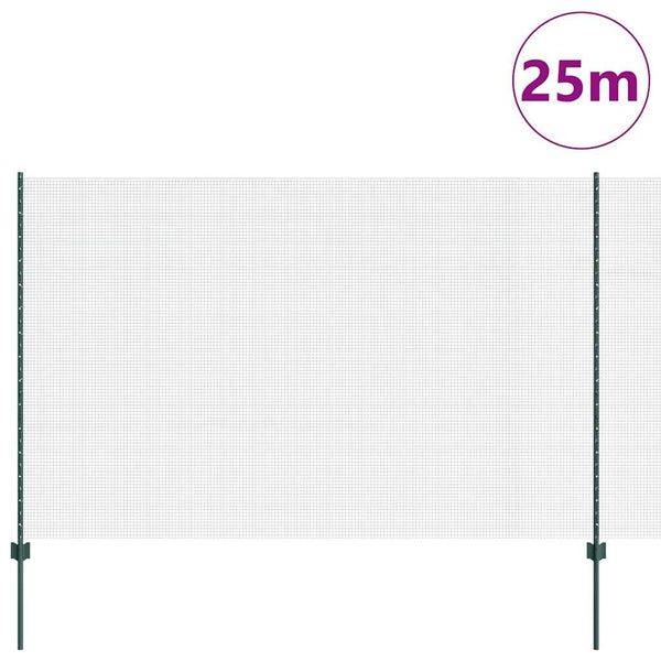 Käytävä suljettu langoitettu aitarakenne 25 x 1,5 m Vihreä