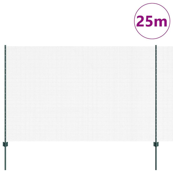 Käytävä suljettu langoitettu aitarakenne 25 x 1,5 m Vihreä
