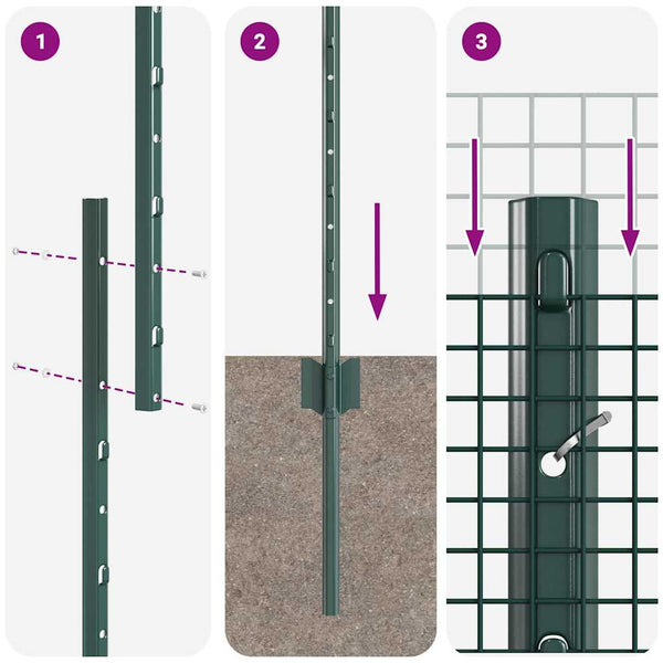 Käytävä suljettu langoitettu aitarakenne 50 x 1 m Vihreä Verkko