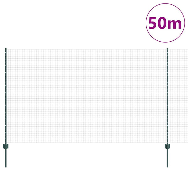 Käytävä suljettu langoitettu aitarakenne 50 x 1,4 m Vihreä