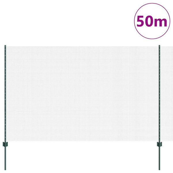 Käytävä suljettu langoitettu aitarakenne 50 x 1,5 m Vihreä