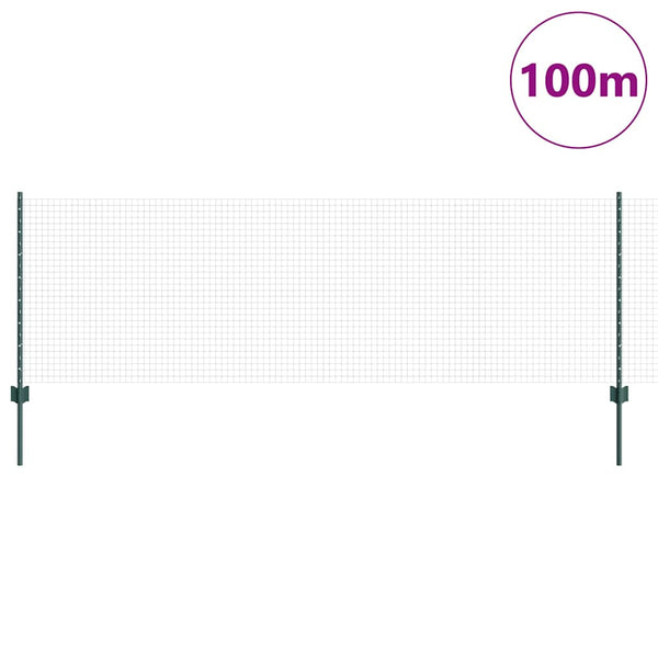 Käytävä suljettu langoitettu aitarakenne 100 x 0,8 m Vihreä
