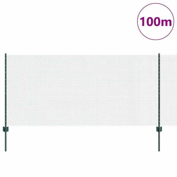 Käytävä suljettu langoitettu aitarakenne 100 x 1 m Vihreä