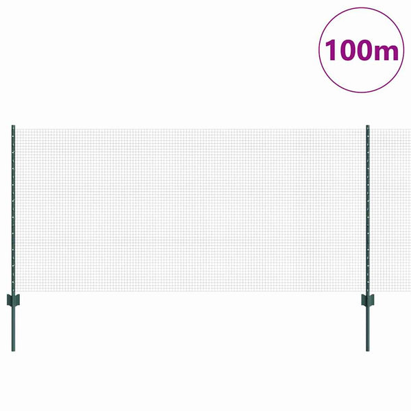 Käytävä suljettu langoitettu aitarakenne 100 x 1 m Vihreä