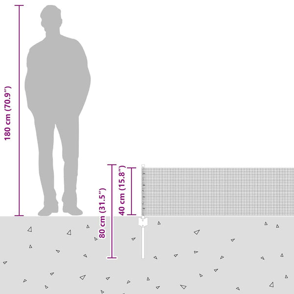 Käytävä suljettu langoitettu aitarakenne 10 x 0,4 m Harmaa