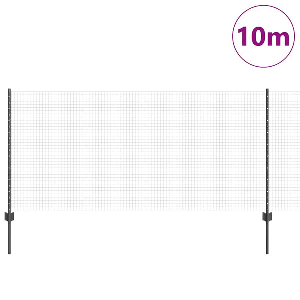 Käytävä suljettu langoitettu aitarakenne 10 x 1 m Harmaa Verkko
