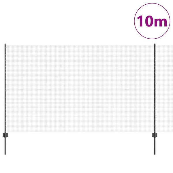 Käytävä suljettu langoitettu aitarakenne 10 x 1,4 m Harmaa