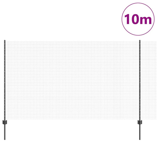Käytävä suljettu langoitettu aitarakenne 10 x 1,4 m Harmaa
