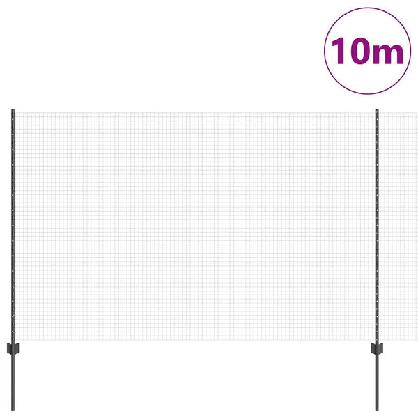 Käytävä suljettu langoitettu aitarakenne 10 x 1,5 m Harmaa