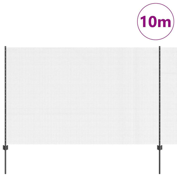 Käytävä suljettu langoitettu aitarakenne 10 x 1,6 m Harmaa