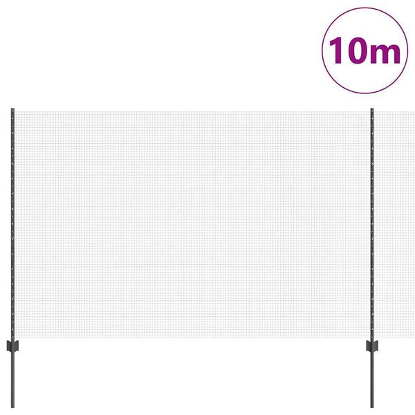 Käytävä suljettu langoitettu aitarakenne 10 x 1,6 m Harmaa