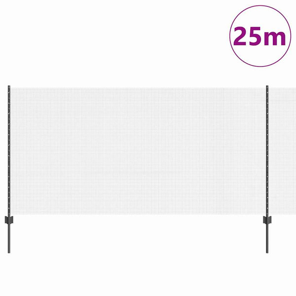 Käytävä suljettu langoitettu aitarakenne 25 x 1,2 m Harmaa
