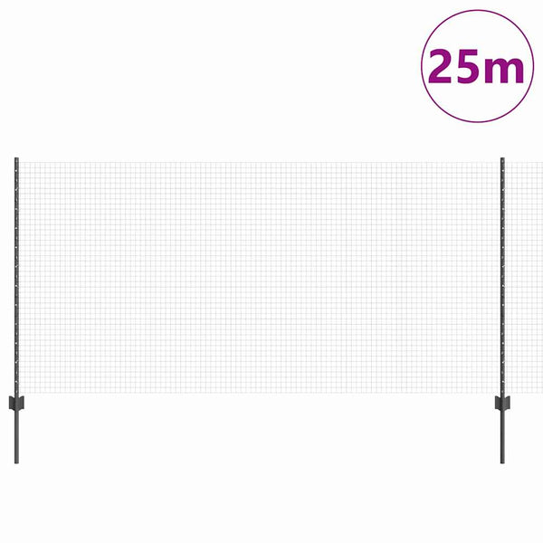 Käytävä suljettu langoitettu aitarakenne 25 x 1,2 m Harmaa