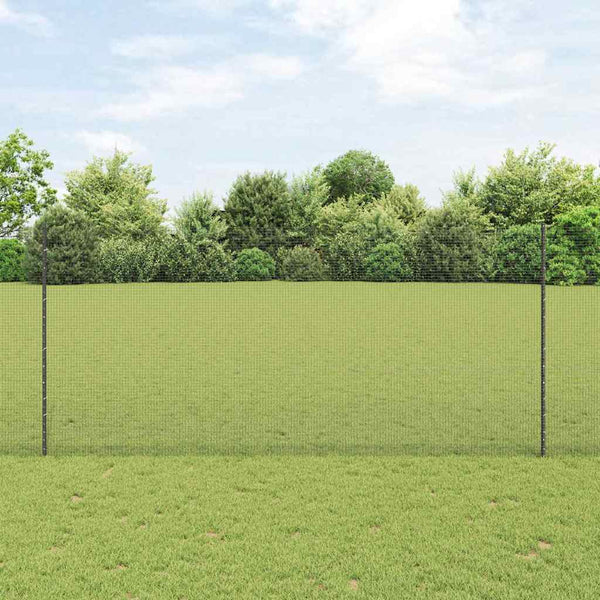 Käytävä suljettu langoitettu aitarakenne 25 x 1,4 m Harmaa