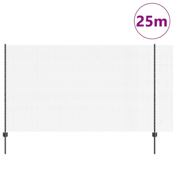 Käytävä suljettu langoitettu aitarakenne 25 x 1,4 m Harmaa