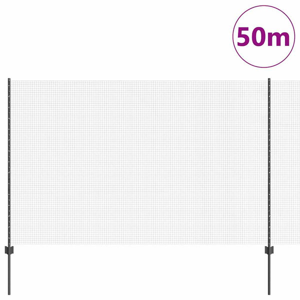 Käytävä suljettu langoitettu aitarakenne 50 x 1,5 m Harmaa