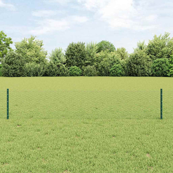 Kuusikulmainen aita pylväällä 10 x 0,4 m PVC-pinnoitettu teräs